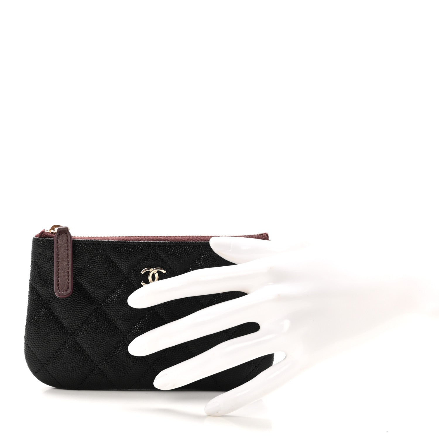 Chanel Caviar Quilted Small Cosmetic Case Black 2 of 7