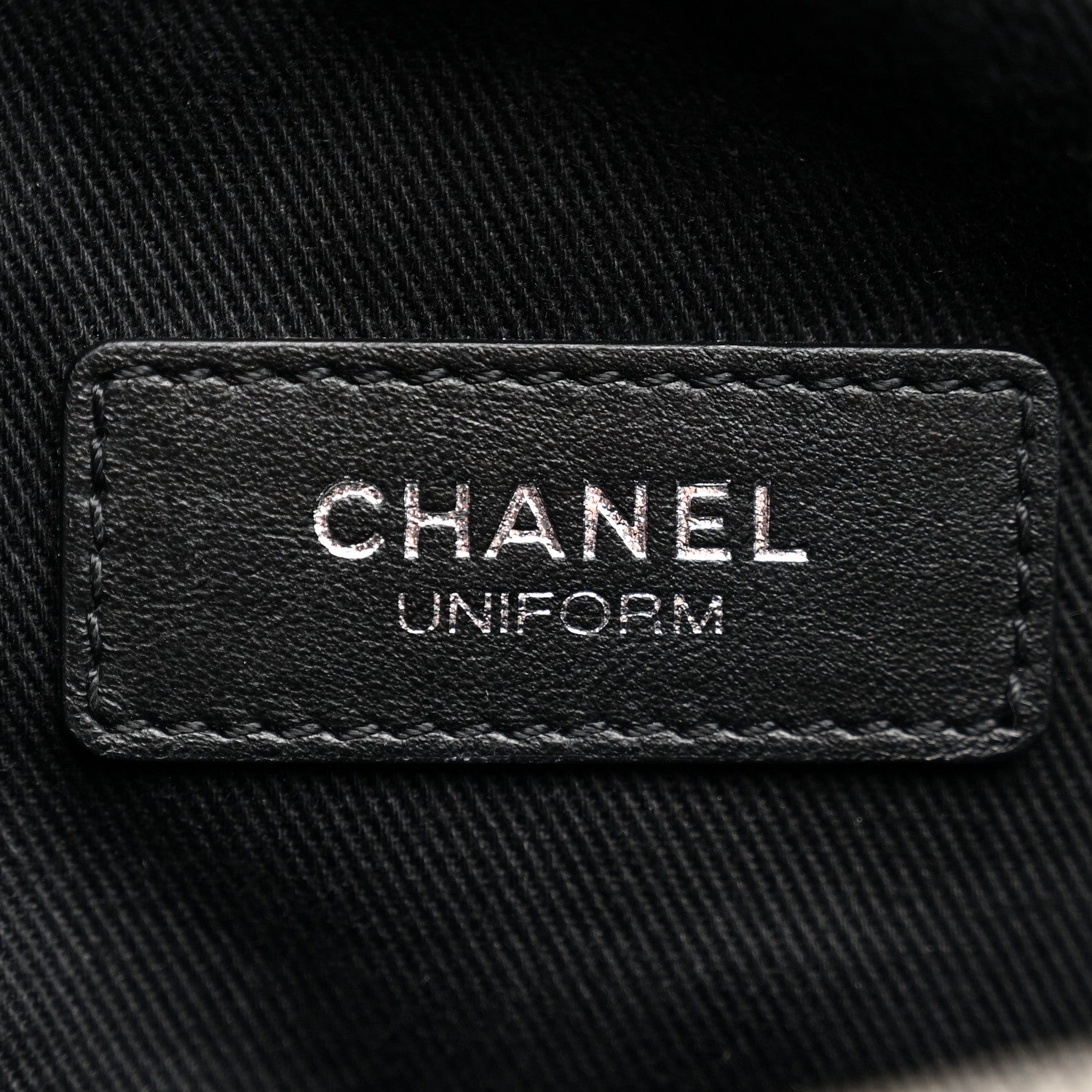 Chanel Calfskin Quilted Uniform Waist Belt Bag Black 6 of 13