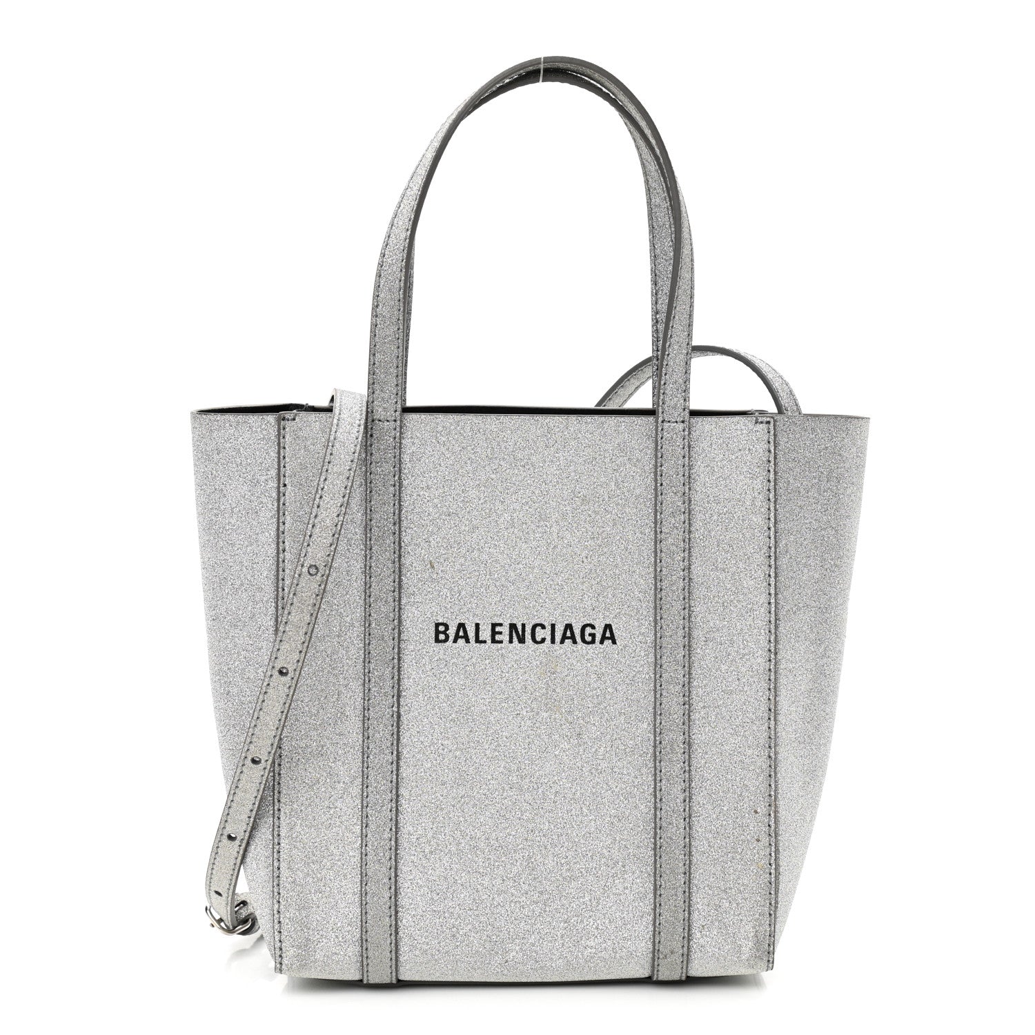 Balenciaga Glitter Calfskin XXS Everyday Tote Silver 1 of 12