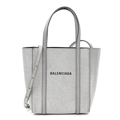 Balenciaga Glitter Calfskin XXS Everyday Tote Silver 1 of 12