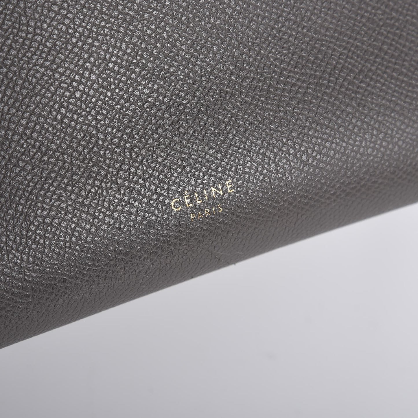 Grained Calfskin Nano Belt Bag Grey