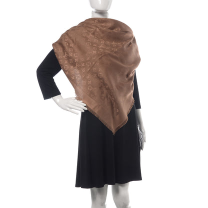 Louis Vuitton Silk Wool Monogram Shawl Dune 2 of 6