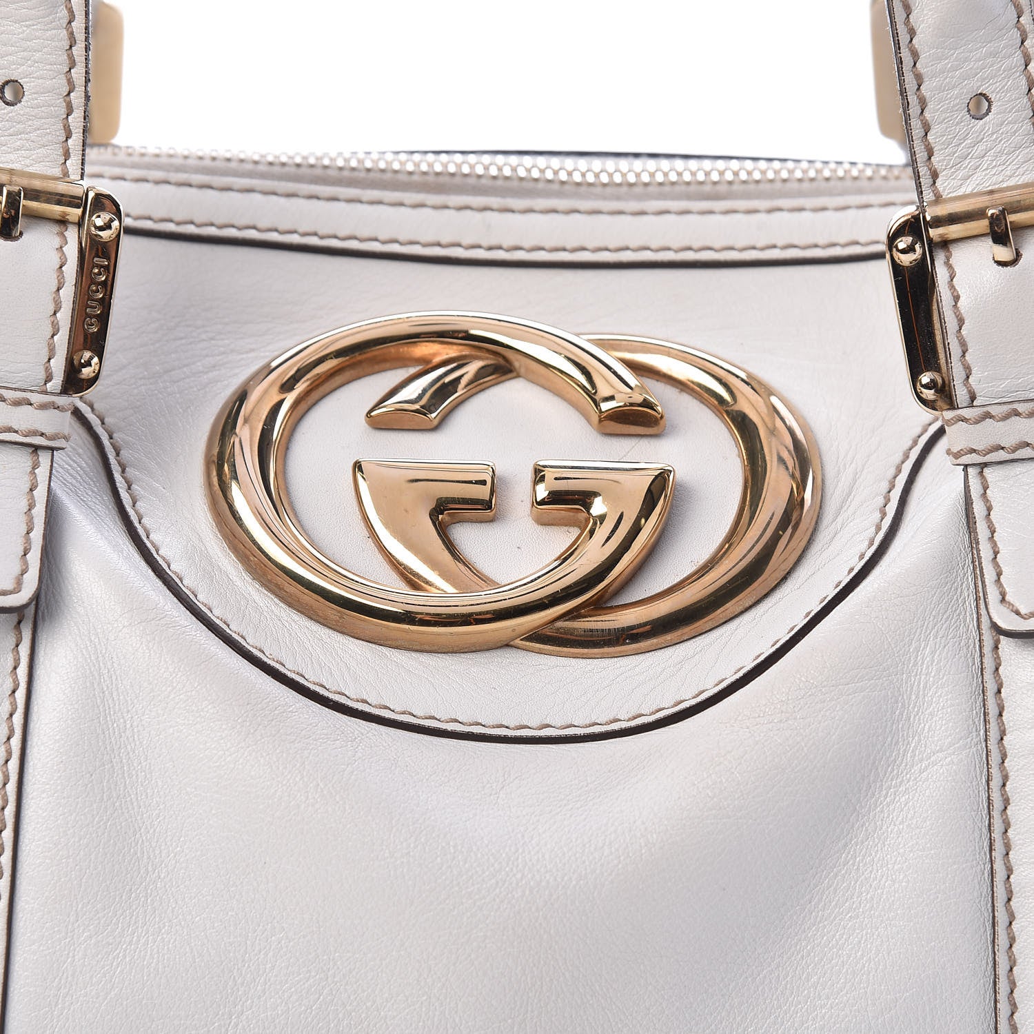 Gucci Calfskin Medium Britt Boston White 8 of 22