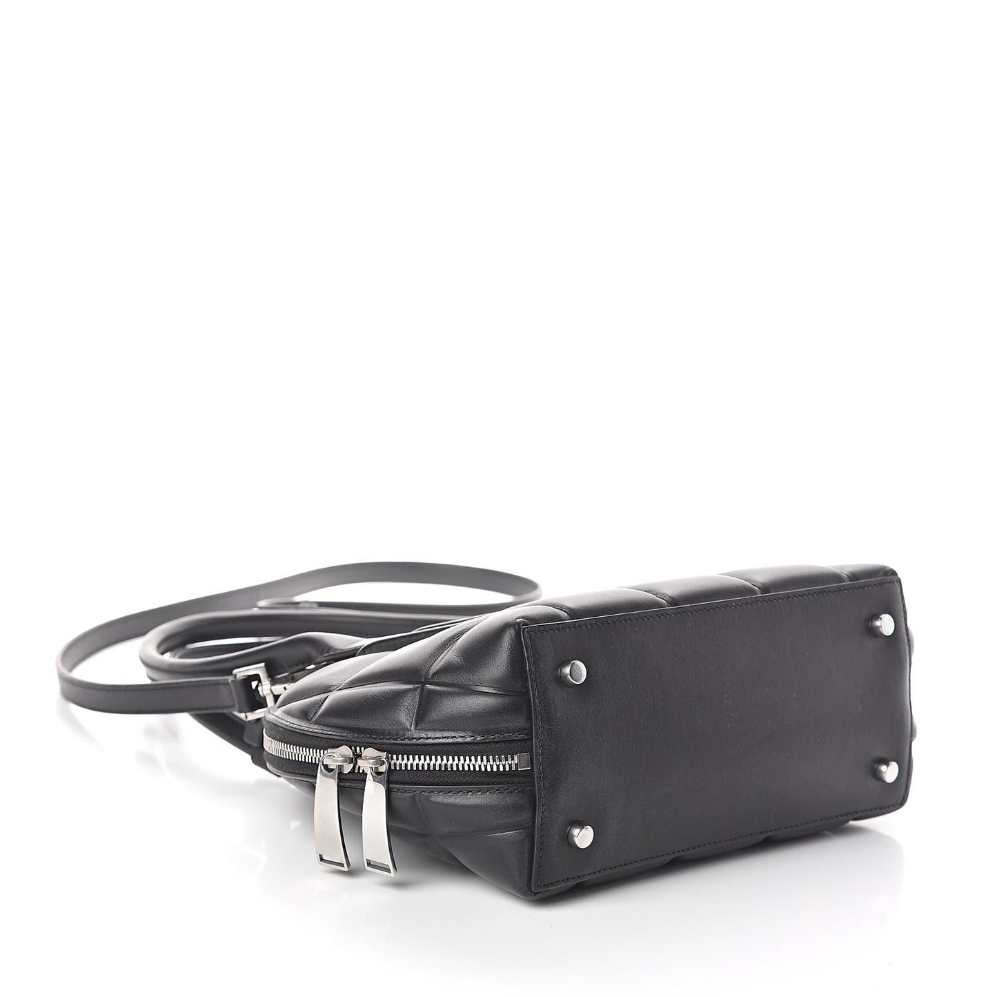 Butter Calfskin Small Padded Swoop Black