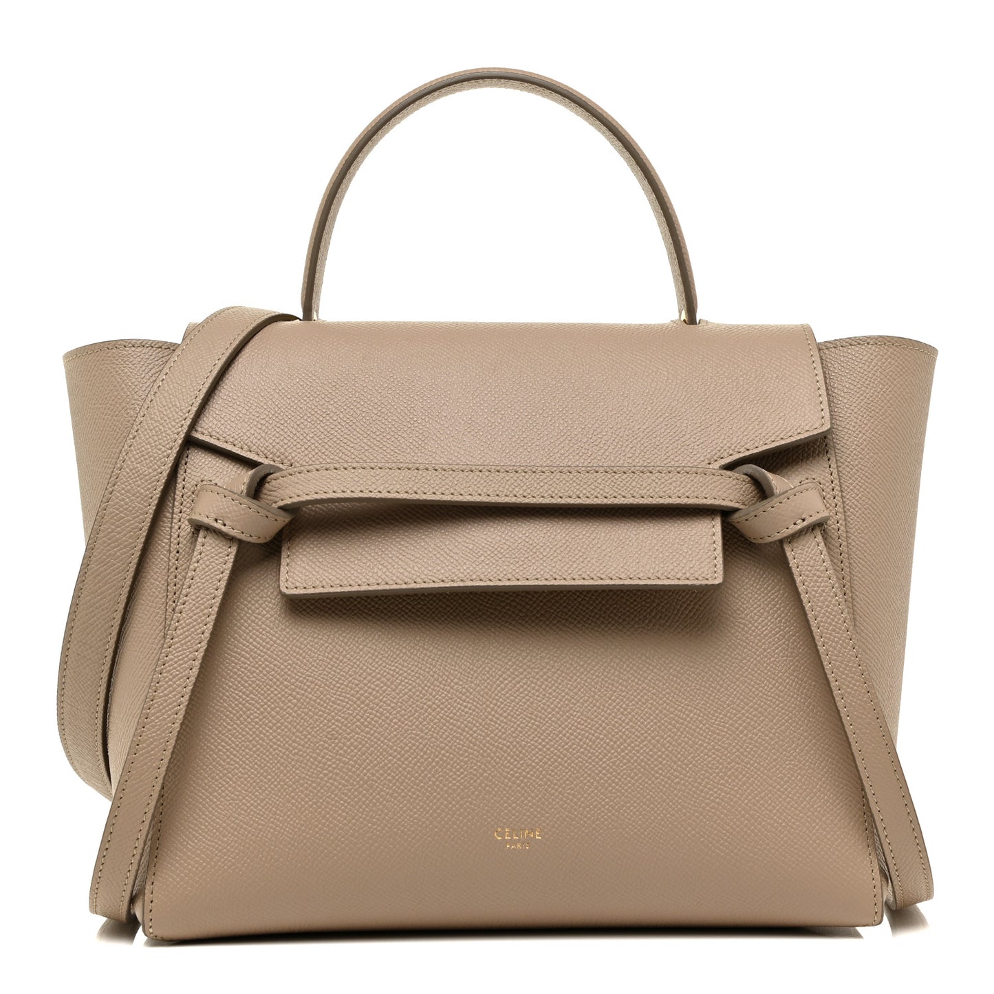 Grained Calfskin Nano Belt Bag Light Taupe