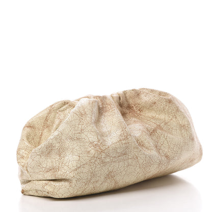 Bottega Veneta Crackled Calfskin The Pouch Oversized Clutch Zabaione 3 of 11