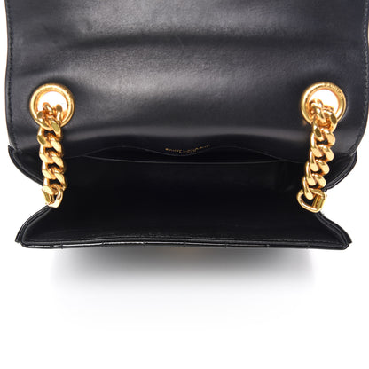 Saint Laurent Patent Calfskin Matelasse Monogram Medium Vicky Chain Bag Black 5 of 11