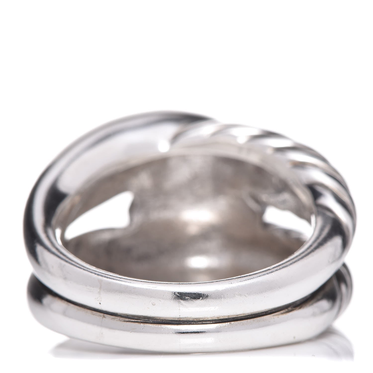 David Yurman Sterling Silver Single Loop Labyrinth Ring 58 8.5 4 of 10