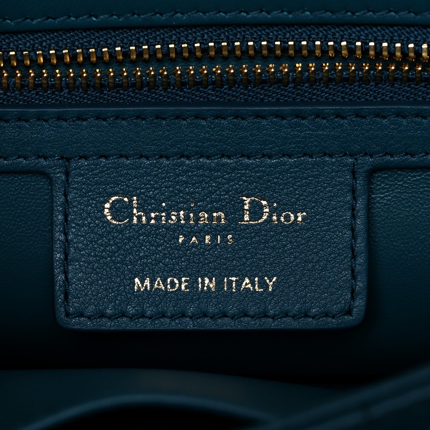 Christian Dior Lambskin Cannage Small Caro Bag Deep Ocean 6 of 9