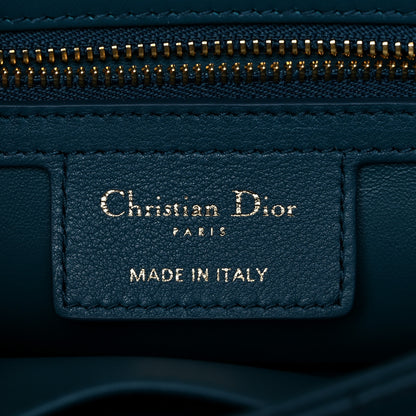 Christian Dior Lambskin Cannage Small Caro Bag Deep Ocean 6 of 9