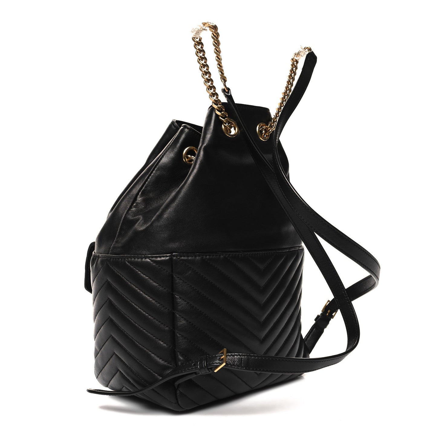 Lambskin Matelasse Monogram Joe Backpack Black