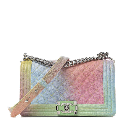 Chanel Caviar Quilted Medium Rainbow Boy Flap Multicolor 1 of 11