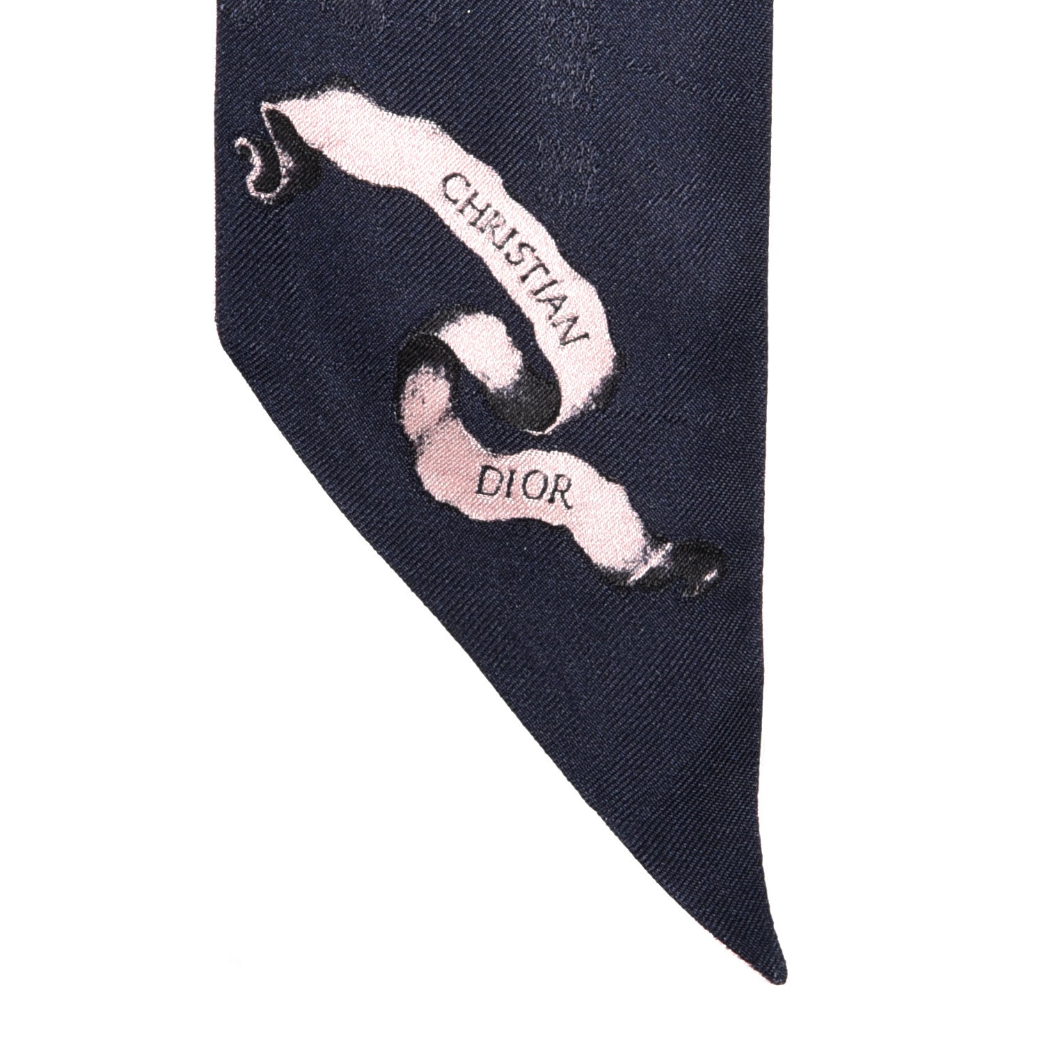 Christian Dior Silk Toile De Jouy Mitzah Scarf Pink Blue 4 of 4