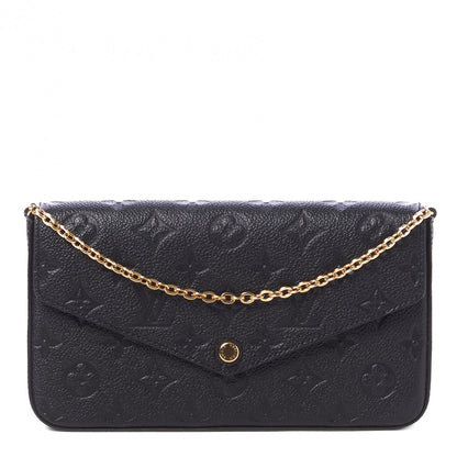 Louis Vuitton Empreinte Pochette Felicie Chain Wallet Black 1 of 9