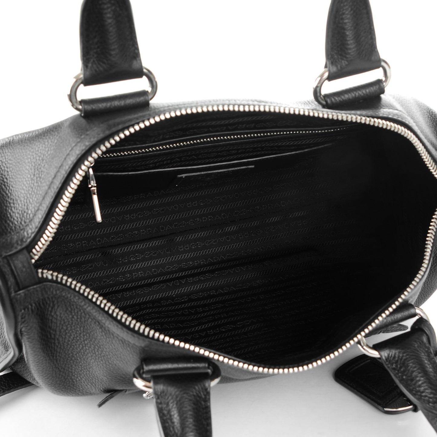 Vitello Phenix Shopping Satchel Black