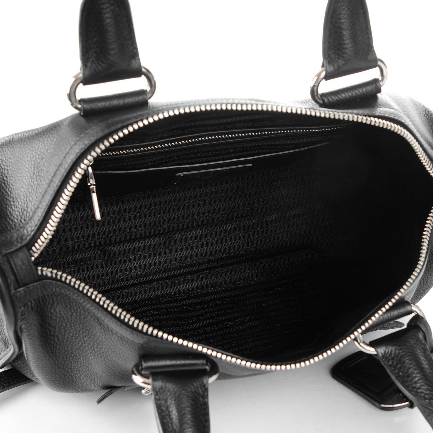 Prada Vitello Phenix Shopping Satchel Black 5 of 8