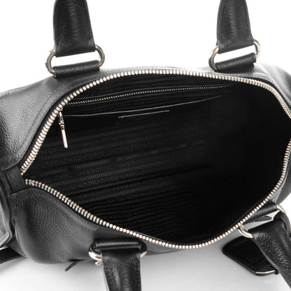 Prada Vitello Phenix Shopping Satchel Black 5 of 8