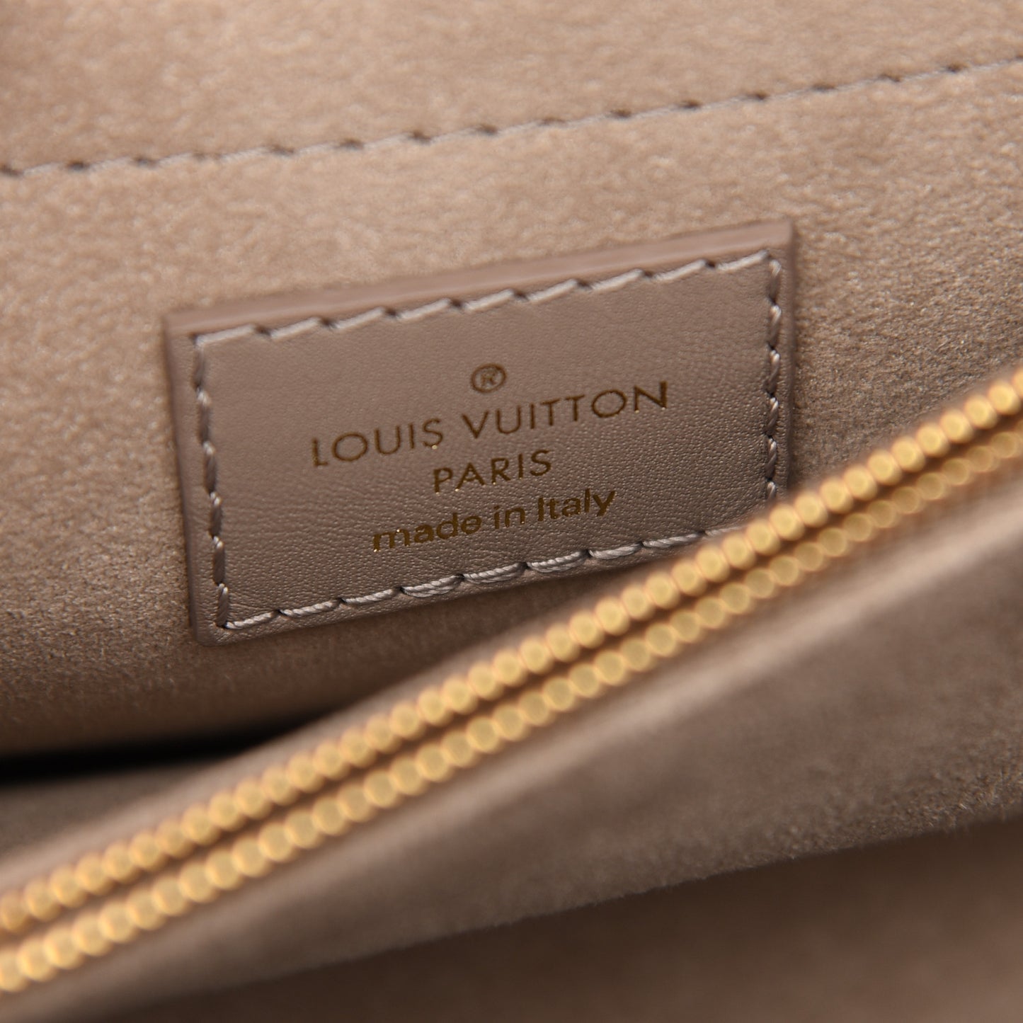 Calfskin LV New Wave Chain Bag Taupe