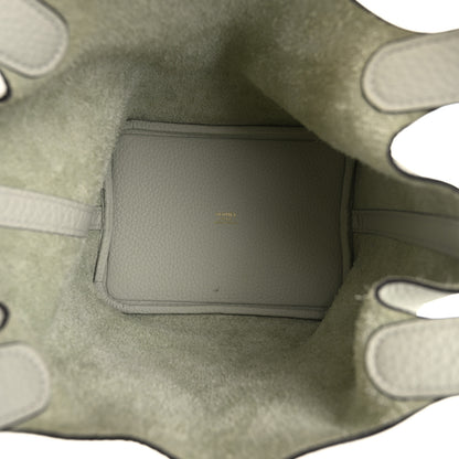 Hermes Taurillon Clemence Picotin Lock 18 Gris Neve 5 of 10