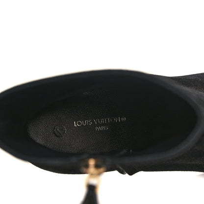 Louis Vuitton Calfskin Suede Monogram Ultimate Ankle Boots 37 Black 8 of 8