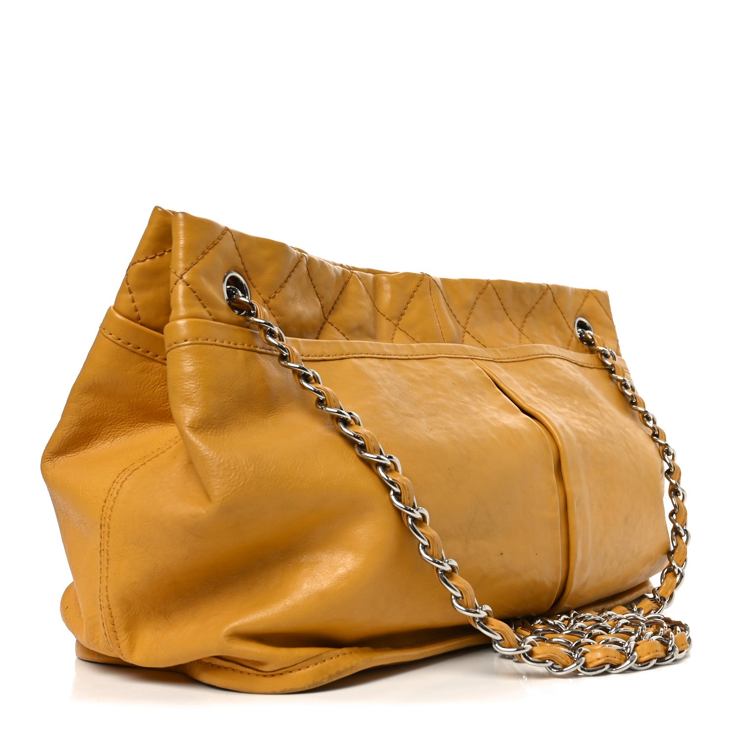 Chanel Calfskin Natural Beauty Tote Yellow 3 of 11
