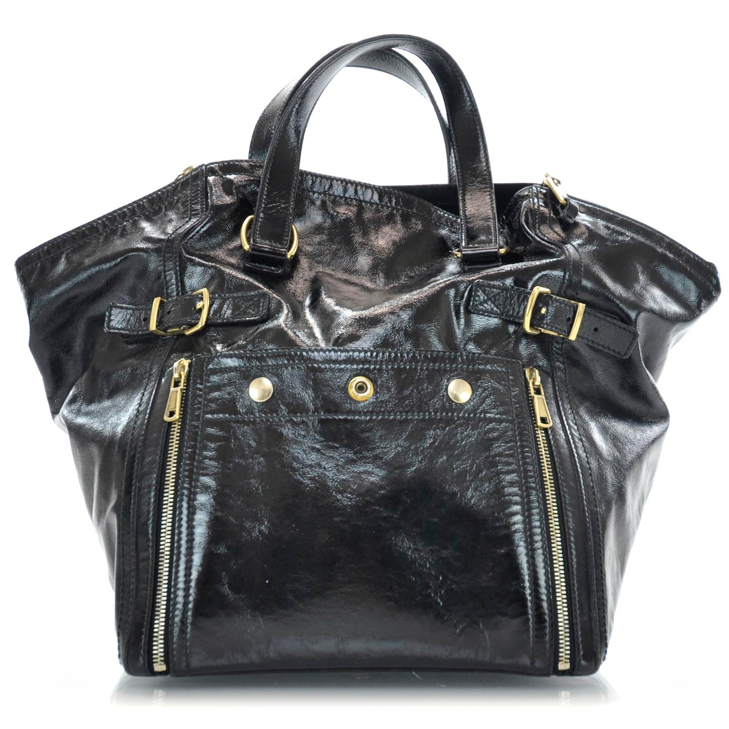 Saint Laurent Patent Large Downtown Tote Black 1 of 9