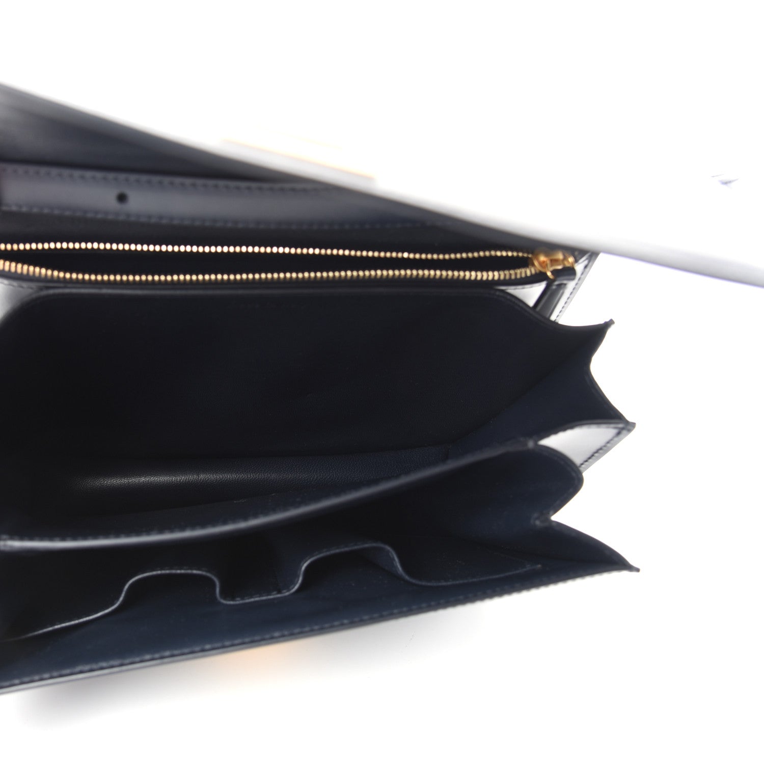 Celine Box Calfskin Medium Classic Box Flap Bag Navy 5 of 10