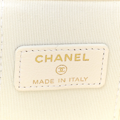 Chanel Lambskin Quilted My Chanel Lady Vanity Case With Chain White 6 of 10
