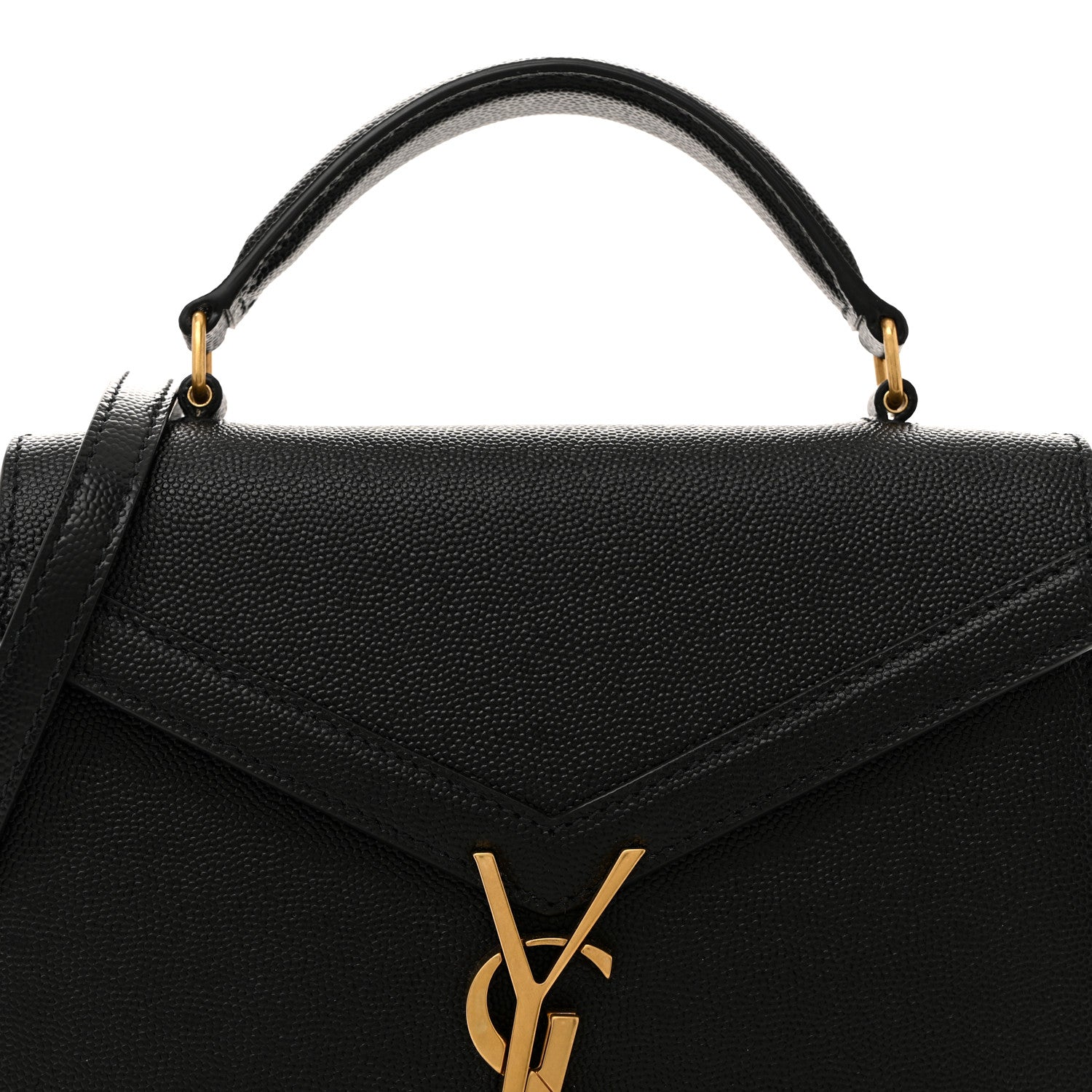 Saint Laurent Grain de Poudre Mini Classic Monogram Cassandra Top Handle Black 8 of 11