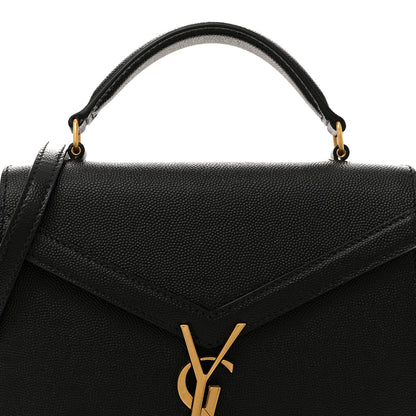 Saint Laurent Grain de Poudre Mini Classic Monogram Cassandra Top Handle Black 8 of 11