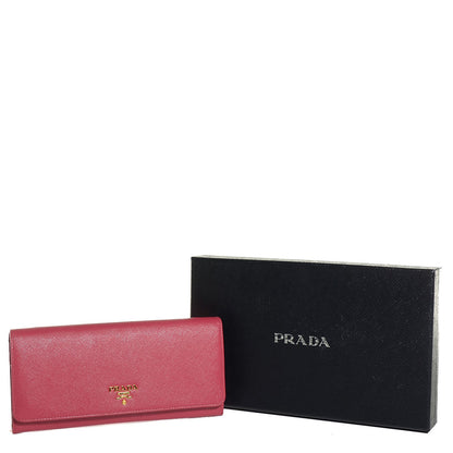 Prada Saffiano Metal Oro Chain Wallet Peonia 6 of 11