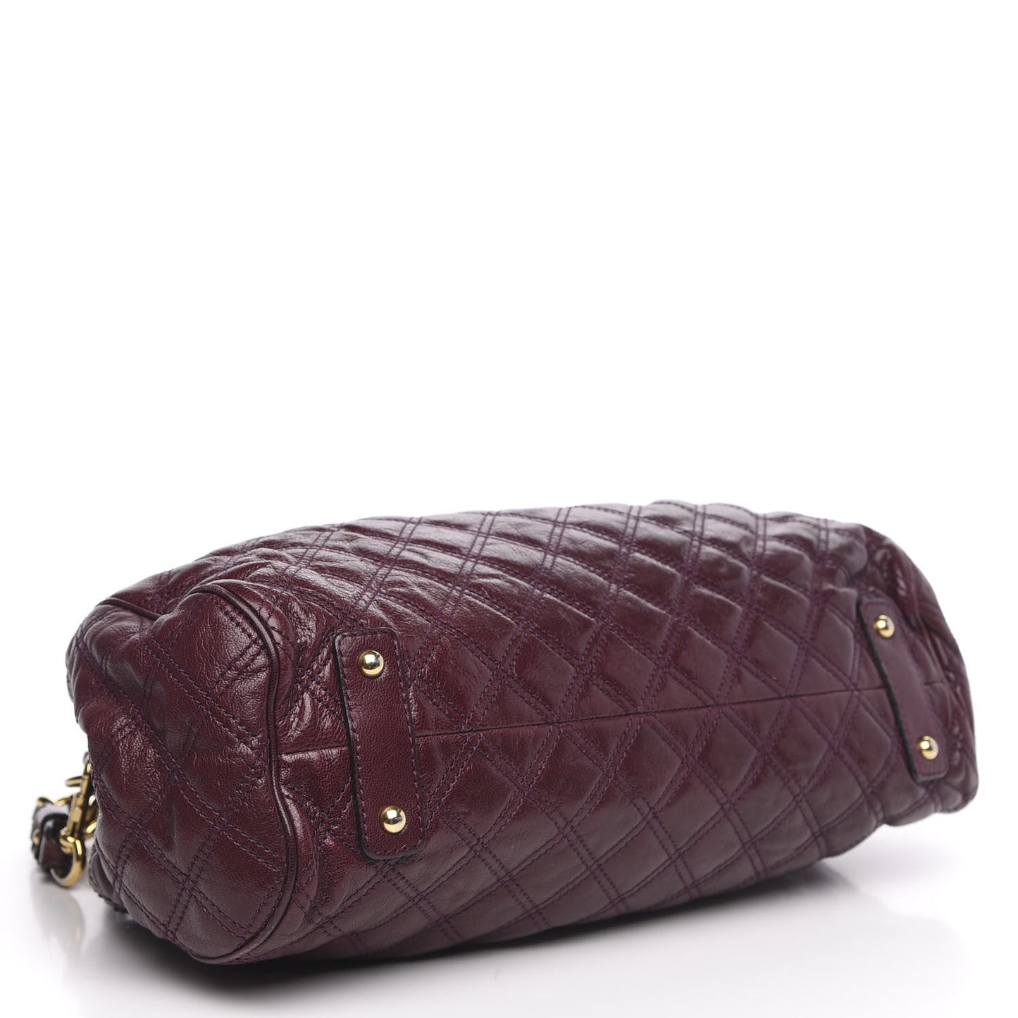 Calfskin Quilted Stam Burgundy