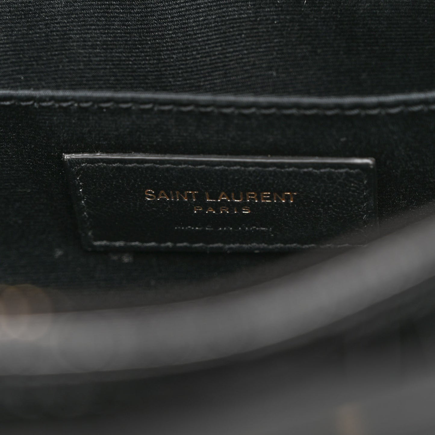 Patent Calfskin Crocodile Embossed Monogram Lou Camera Bag Black