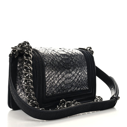Chanel Snakeskin Calfskin Small Boy Flap Black Black 3 of 11