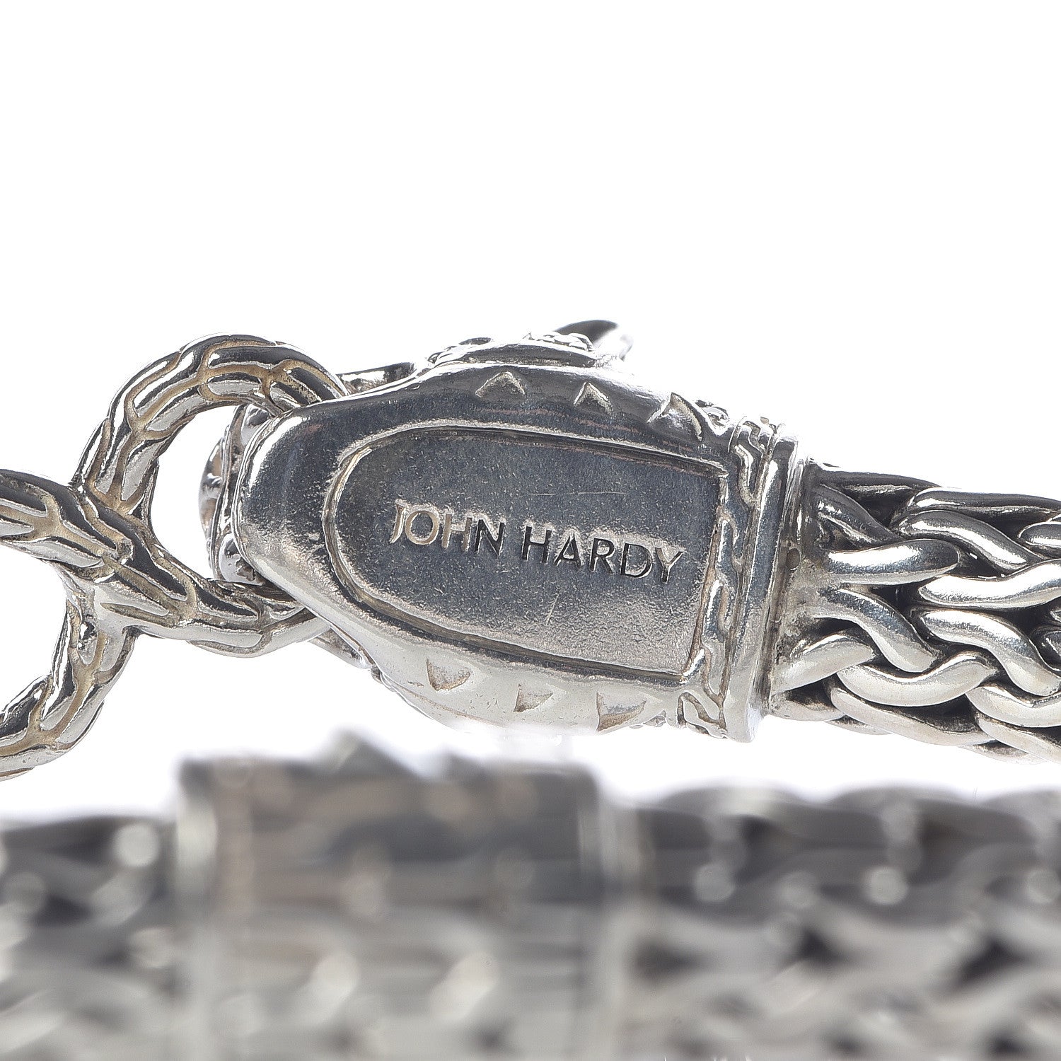 John Hardy Sterling Silver Diamond Blue Topaz Classic Chain Macan Bracelet 5 of 7