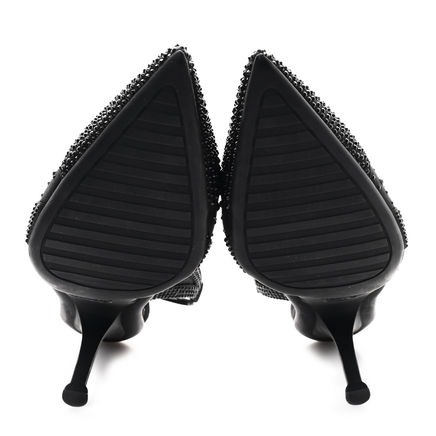 Louis Vuitton Satin Embellished Archlight Slingback Pumps 40 Black 6 of 10