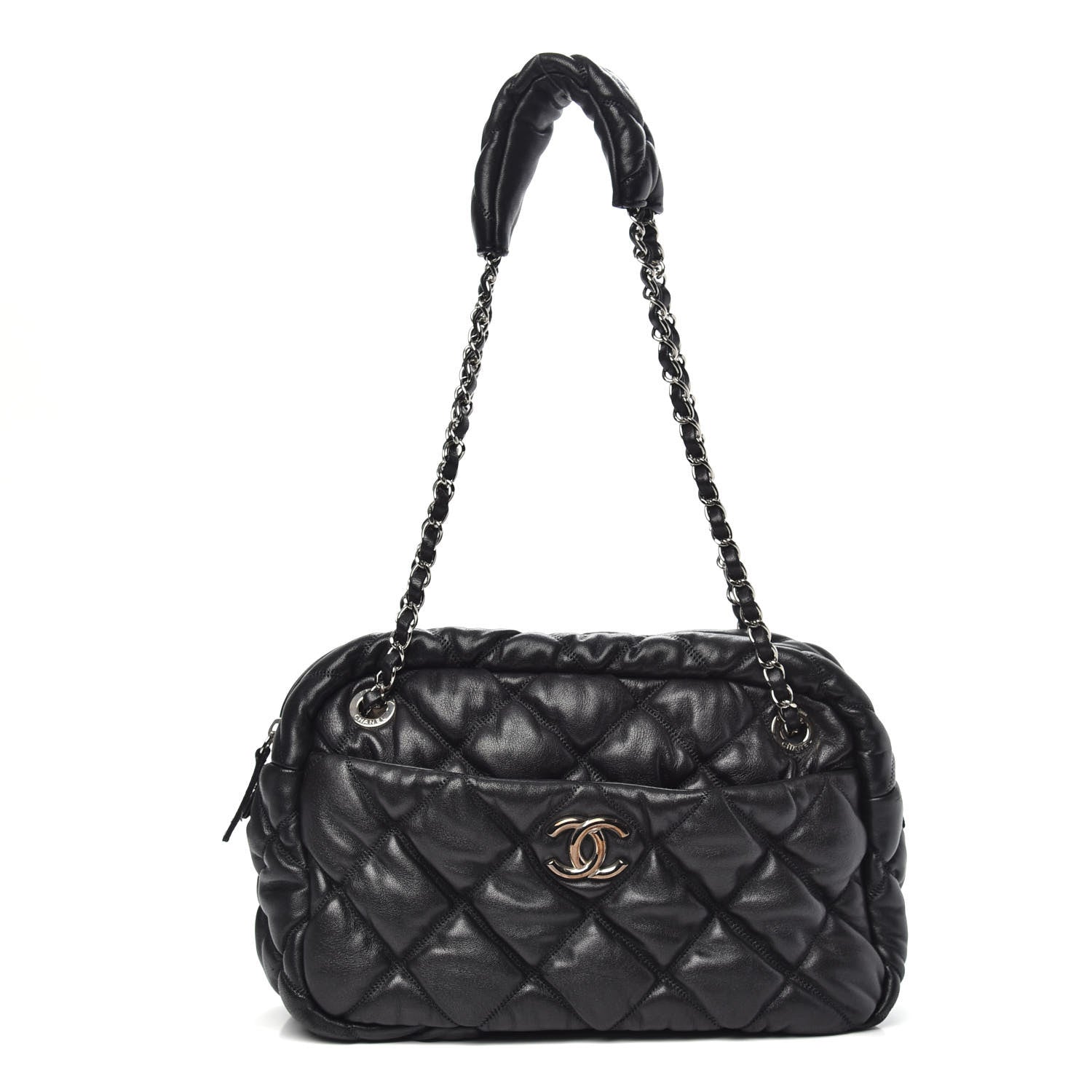 Chanel Lambskin Bubble Quilt Camera Case Black 1 of 10