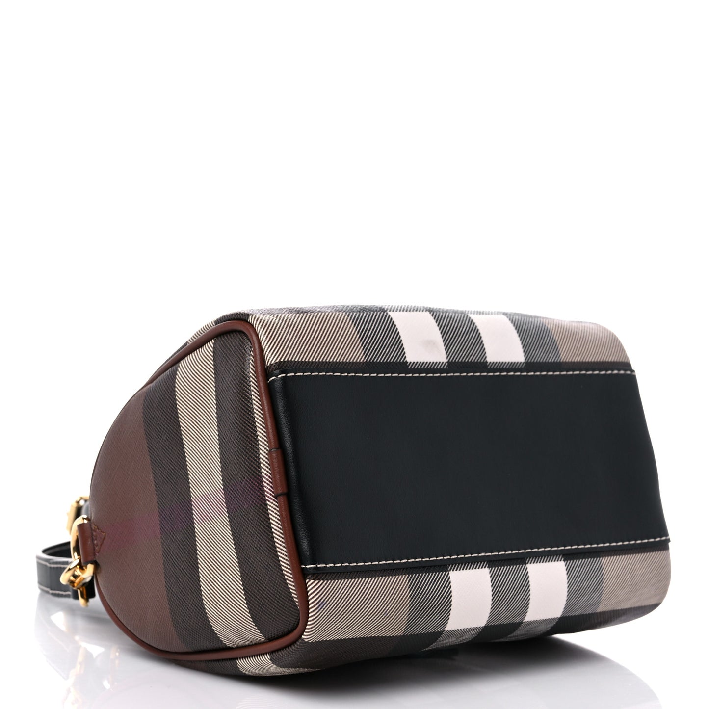 E-canvas Check Mini Bowling Bag Dark Birch Brown