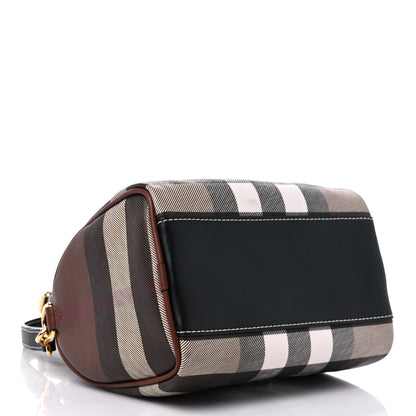 Burberry E-canvas Check Mini Bowling Bag Dark Birch Brown 4 of 10