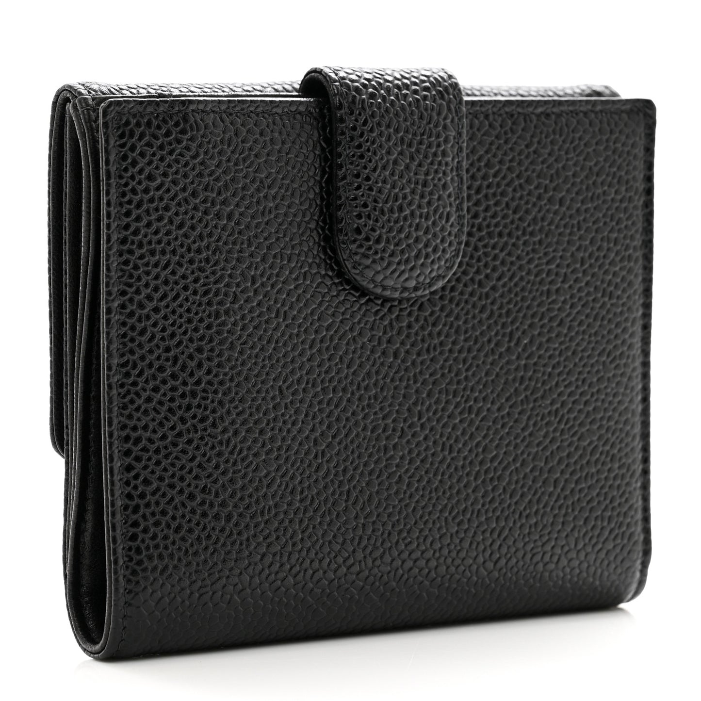 Caviar Timeless CC Compact French Wallet Black