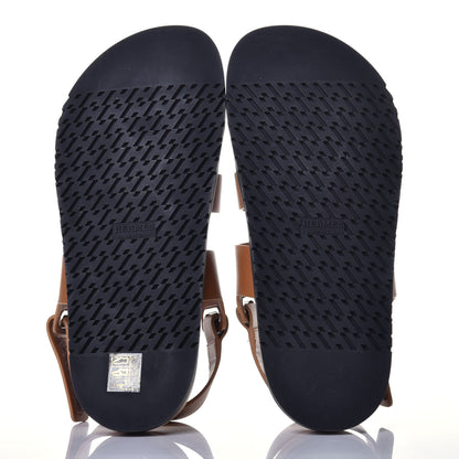 Hermes Calfskin Womens Takara Sandals 41 Gold 5 of 8