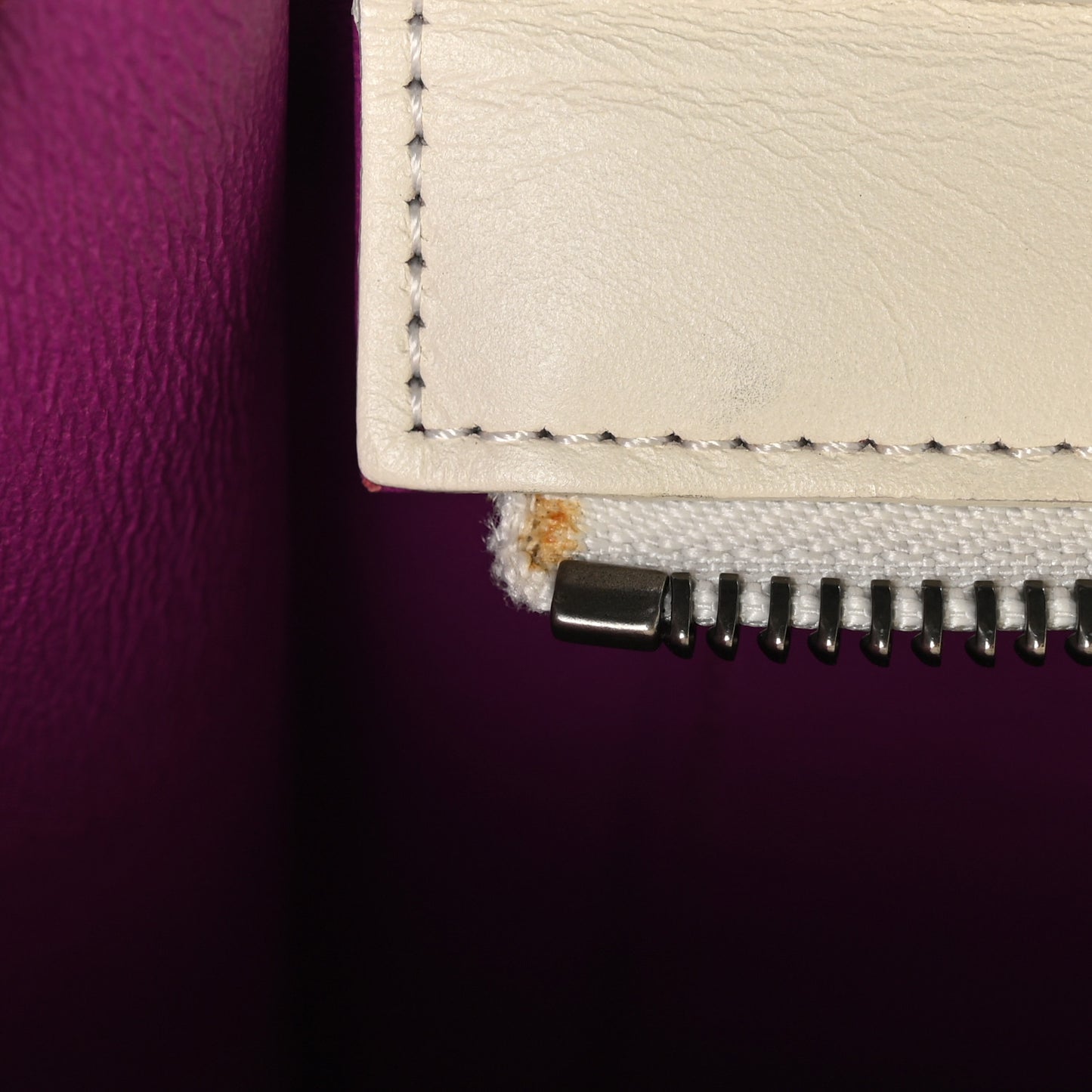 Smooth Calfskin Nano Luggage White Magenta