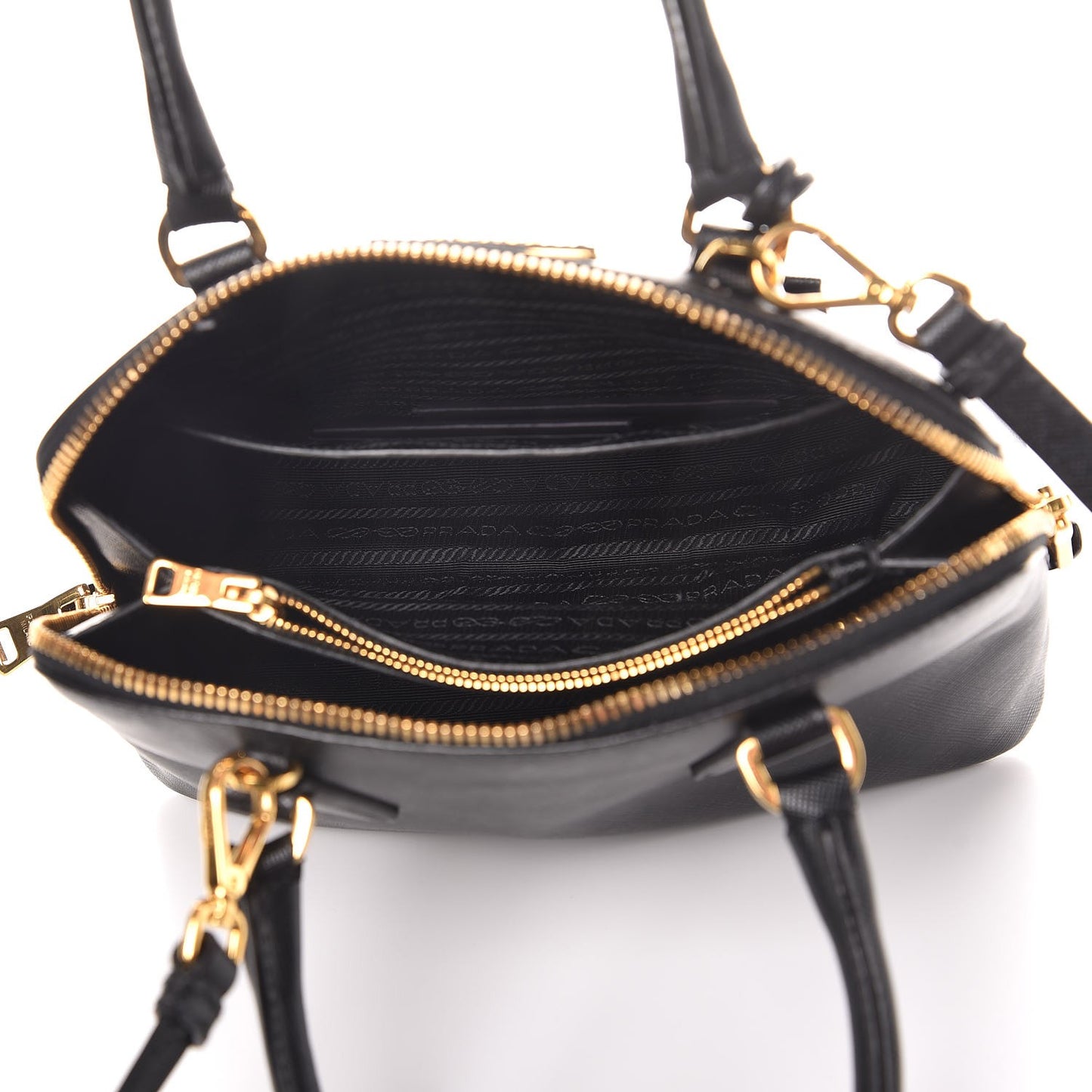 Saffiano Lux Small Promenade Tote Black