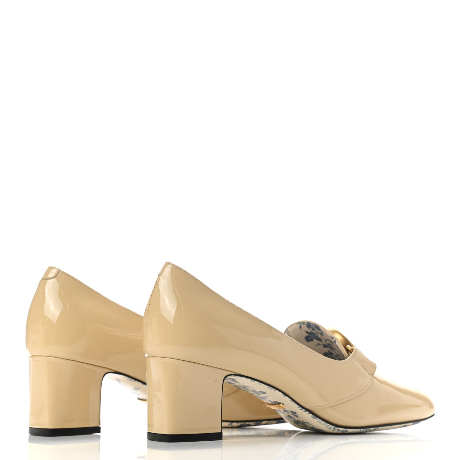 Gucci Vernice GG Victoire 55mm Loafer Pumps 39.5 Sand Storm 4 of 8