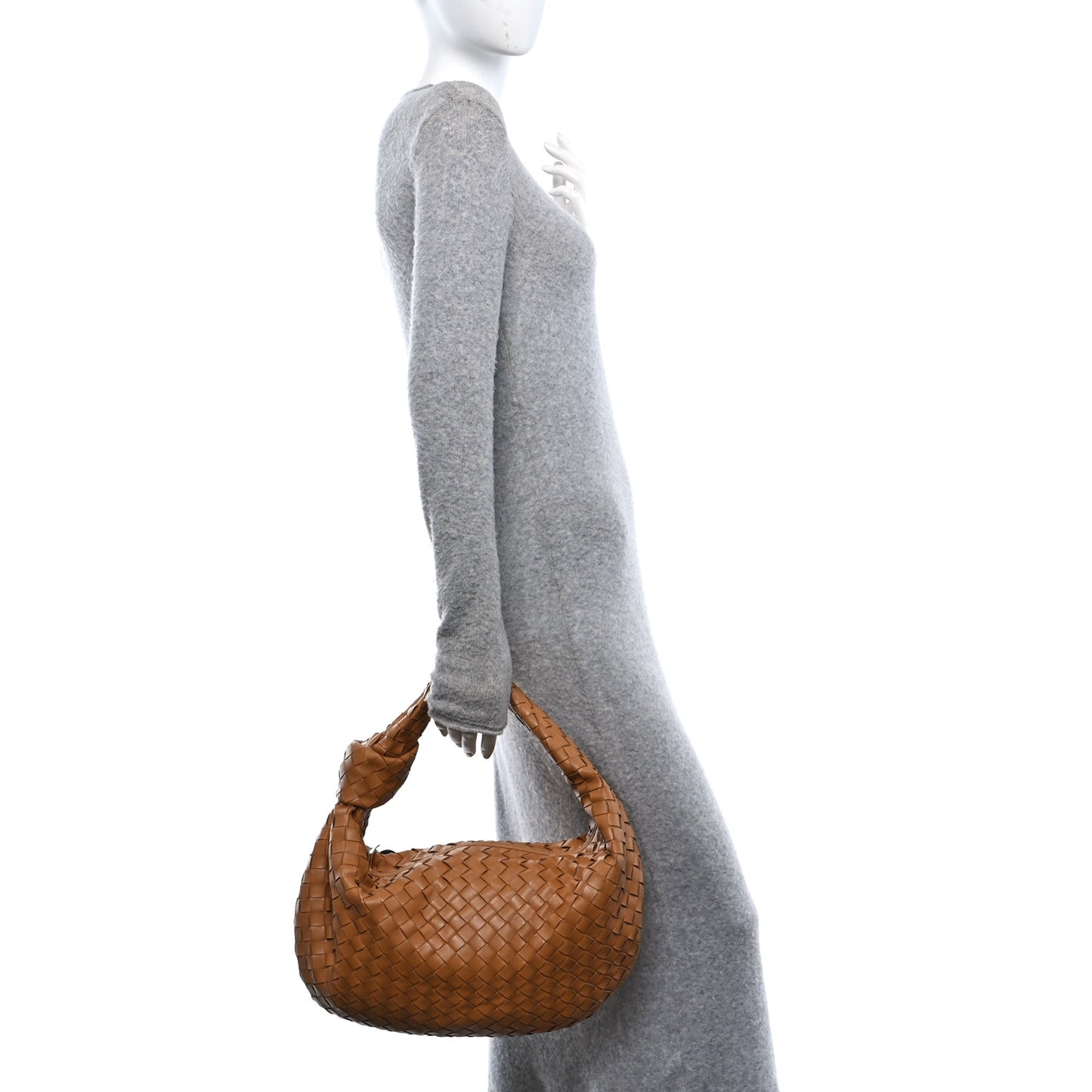 Nappa Intrecciato Medium Jodie Caramel