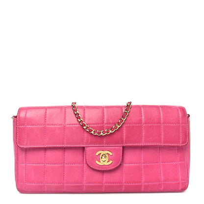 Chanel Lambskin East West Chocolate Bar Flap Pink 1 of 14