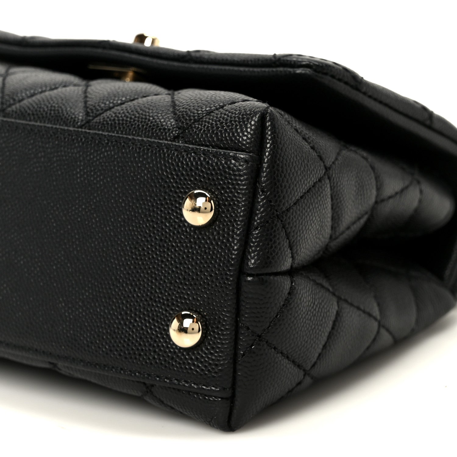 Chanel Caviar Quilted Extra Mini Coco Handle Flap Black 11 of 12