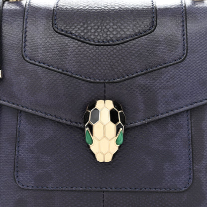 Bulgari Karung Serpenti Forever Top Handle Navy Blue 9 of 11