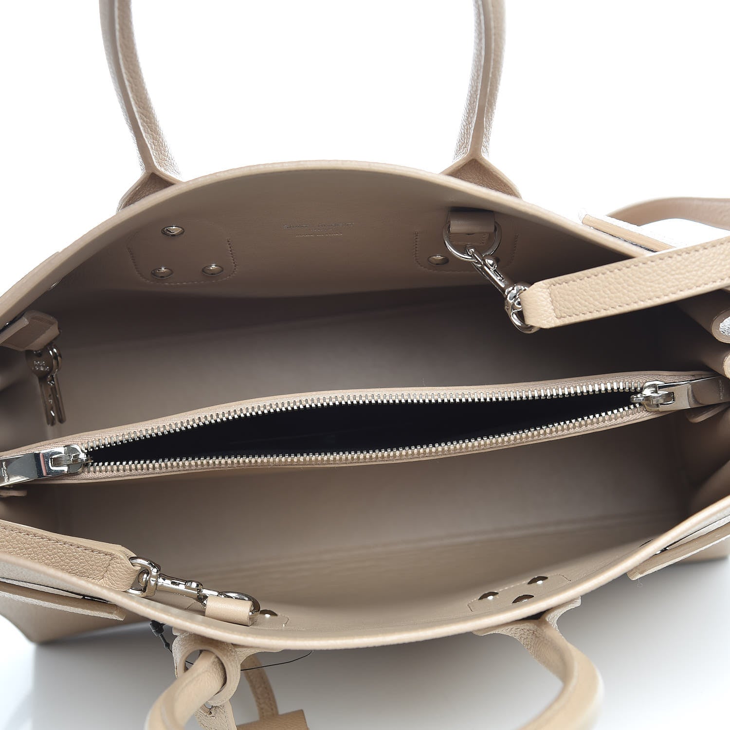 Saint Laurent Grained Calfskin Small Sac De Jour Dark Beige 5 of 10