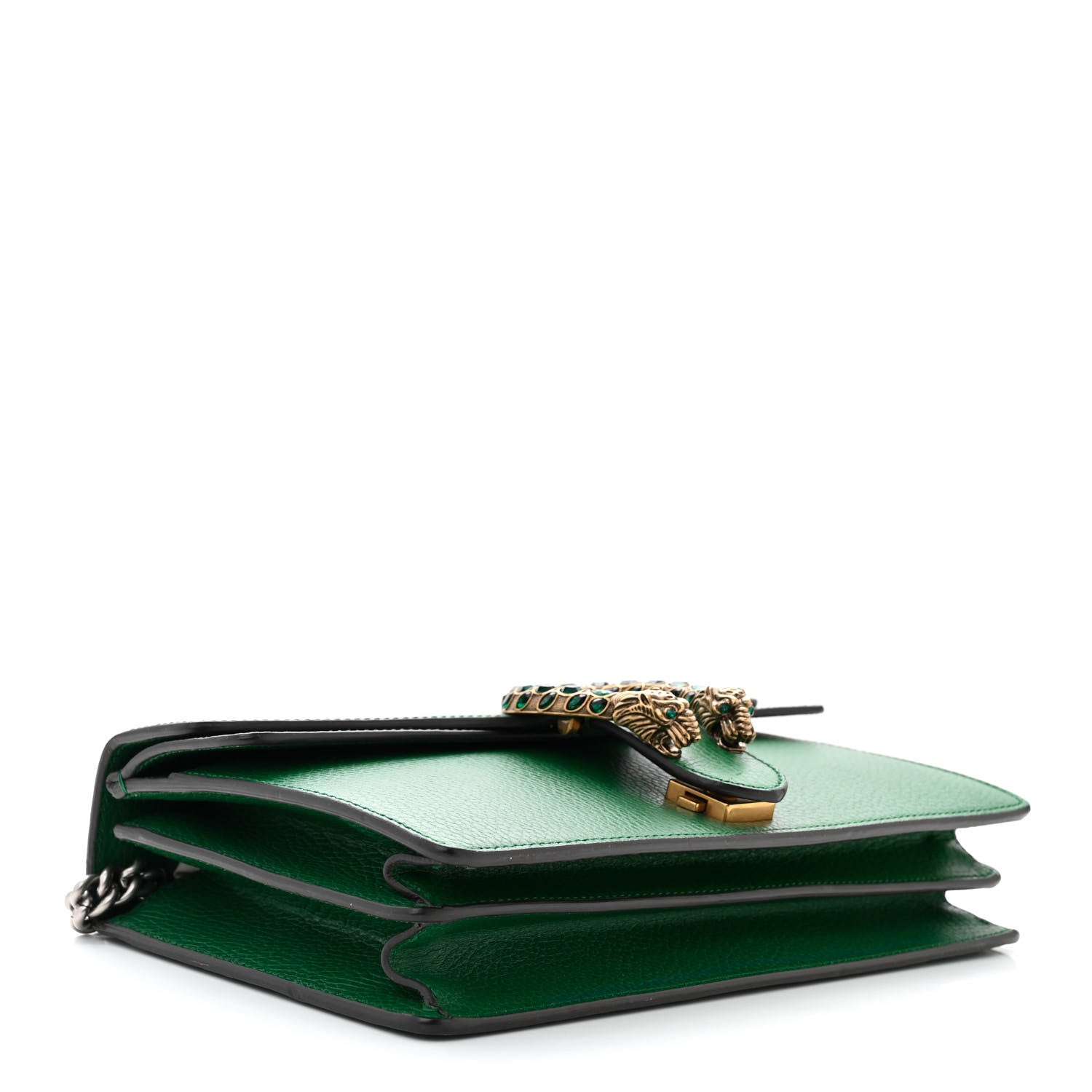 Gucci Pebbled Calfskin Small Dionysus Shoulder Bag Emerald 4 of 10